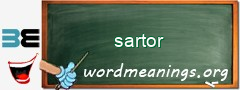 WordMeaning blackboard for sartor